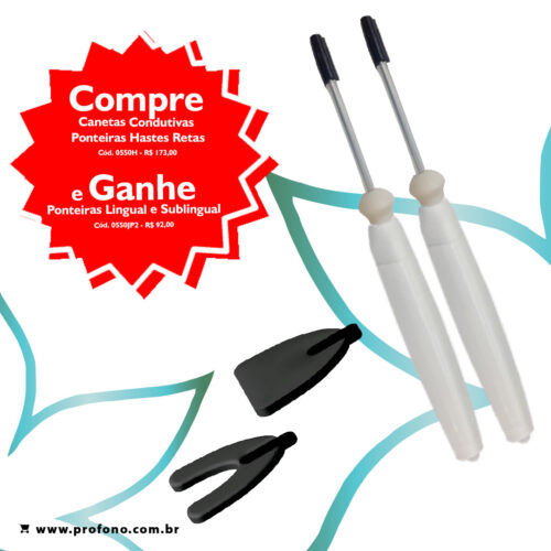 COMPRE Canetas Condutivas com Ponteiras Hastes Retas E GANHE Ponteiras Lingual e Sublingual